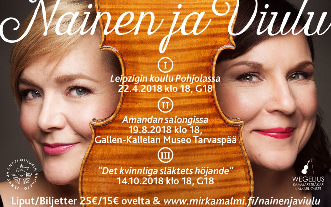 Mirka Malmin suunnittelema Nainen ja viulu -konserttisarja nostaa esiin unohtuneita naissäveltäjiä